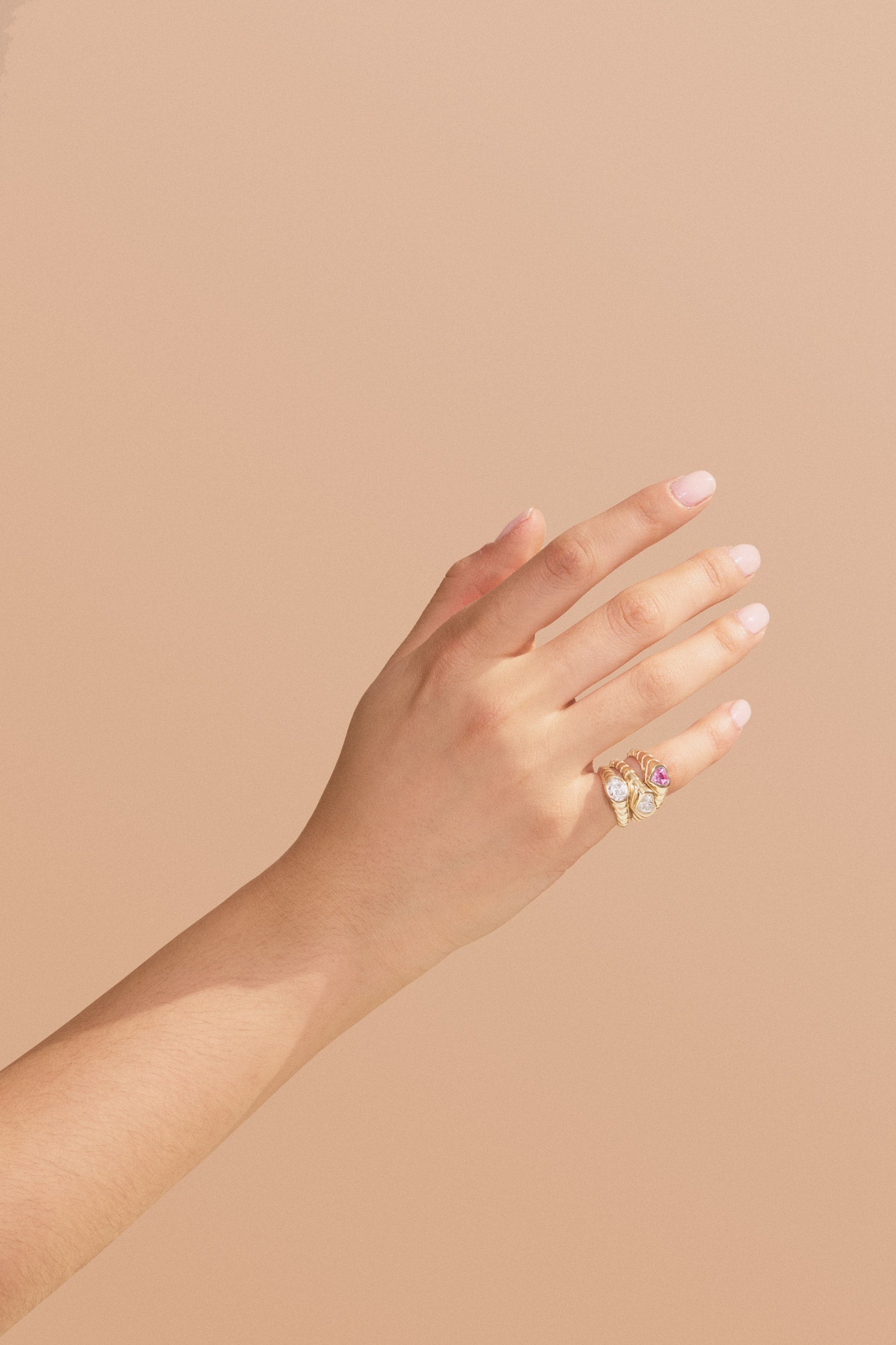 IONA RING - PINK SAPPHIRE HEART