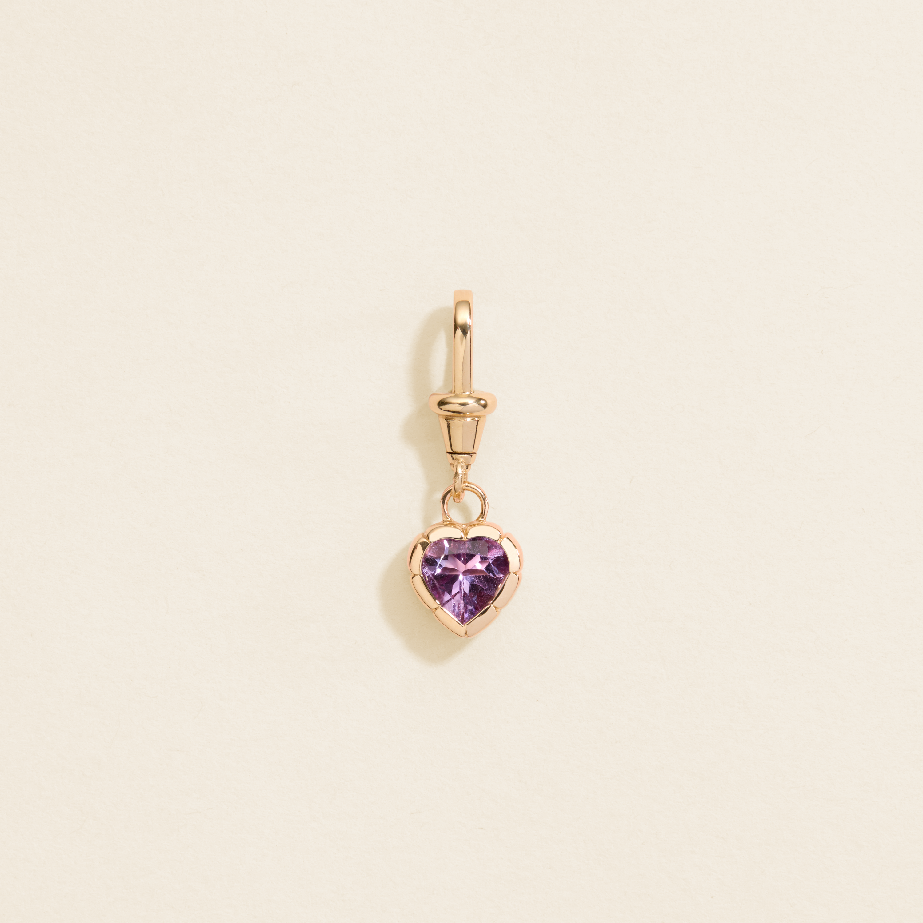 Purple Amethyst Heart Heritage Pendant