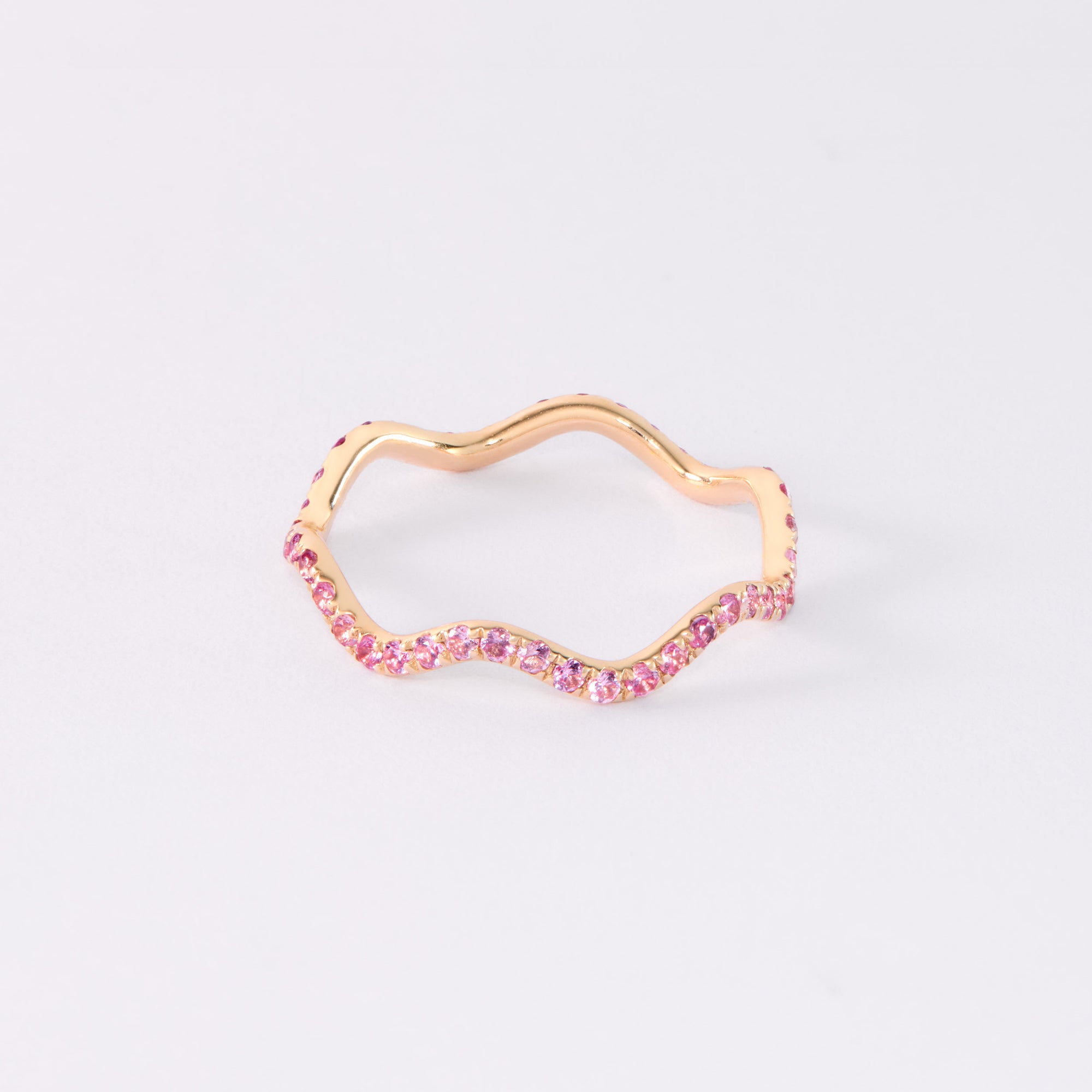 WAVY RING - LIGHT PINK SAPPHIRE