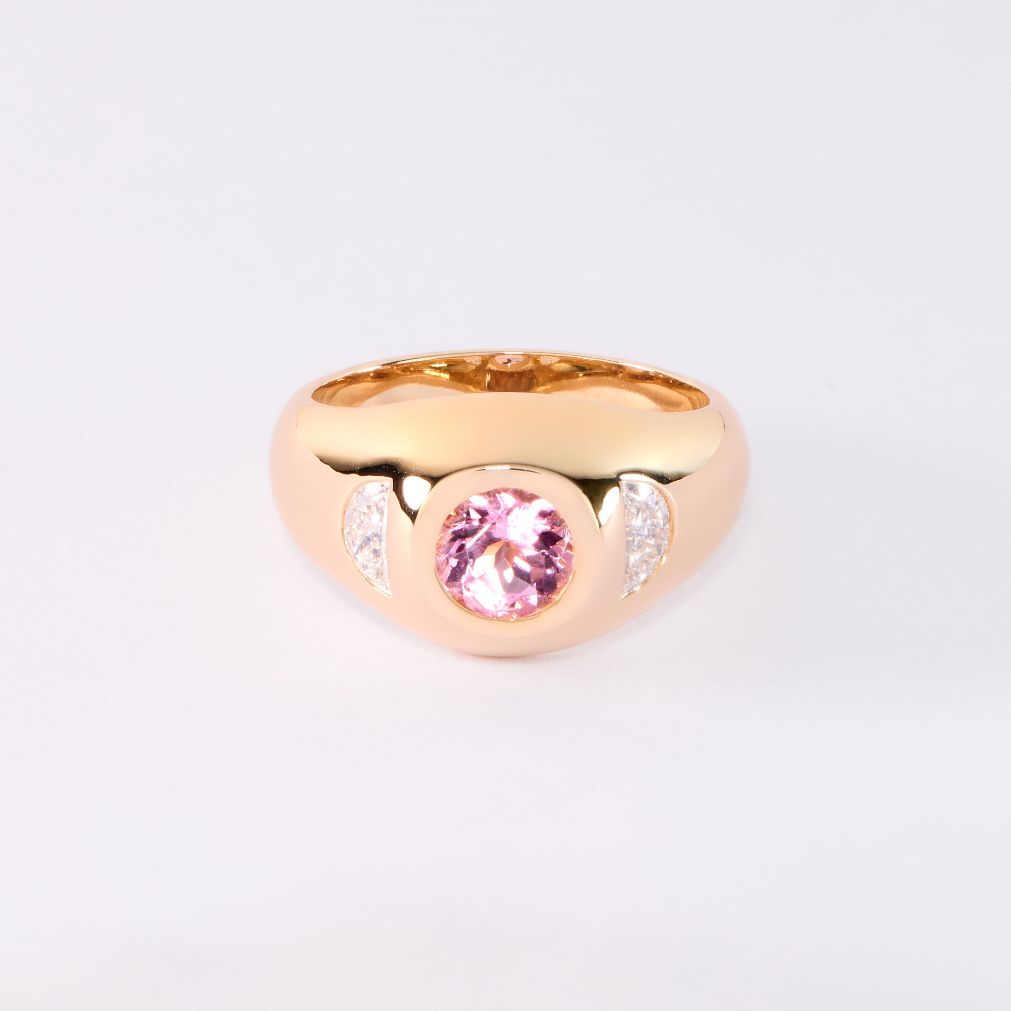 LEONORAH RING - PINK TOURMALINE AND DIAMOND