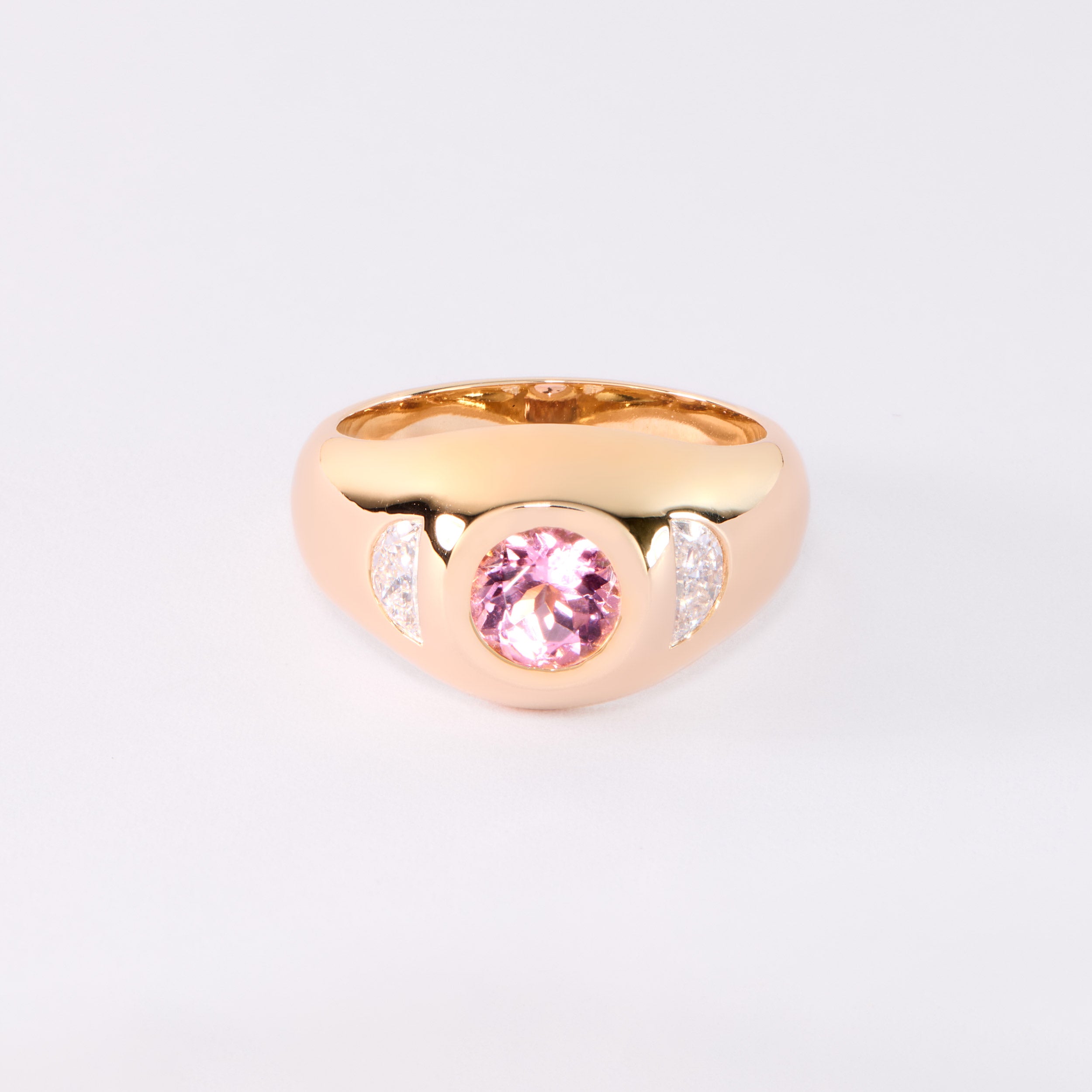 LEONORAH RING - PINK TOURMALINE AND DIAMOND