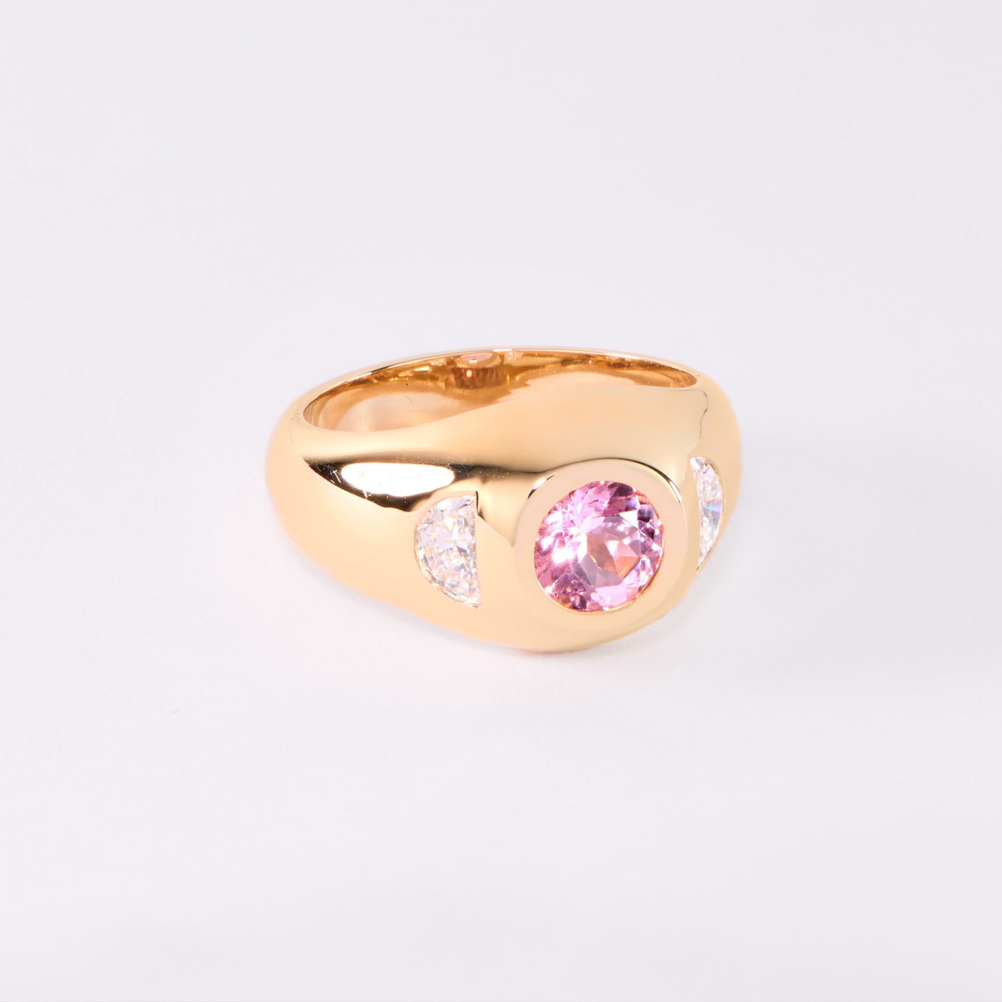 LEONORAH RING - PINK TOURMALINE AND DIAMOND