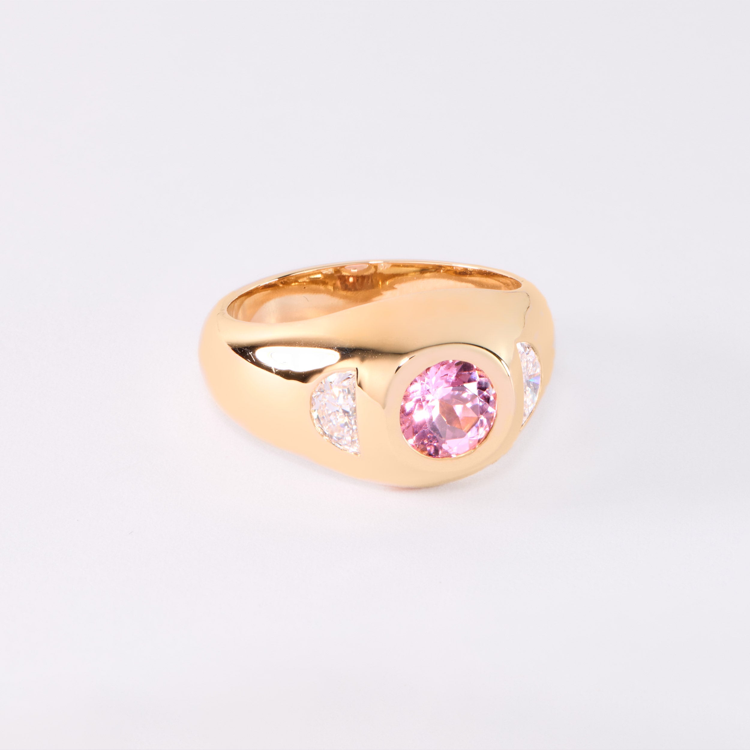 LEONORAH RING - PINK TOURMALINE AND DIAMOND