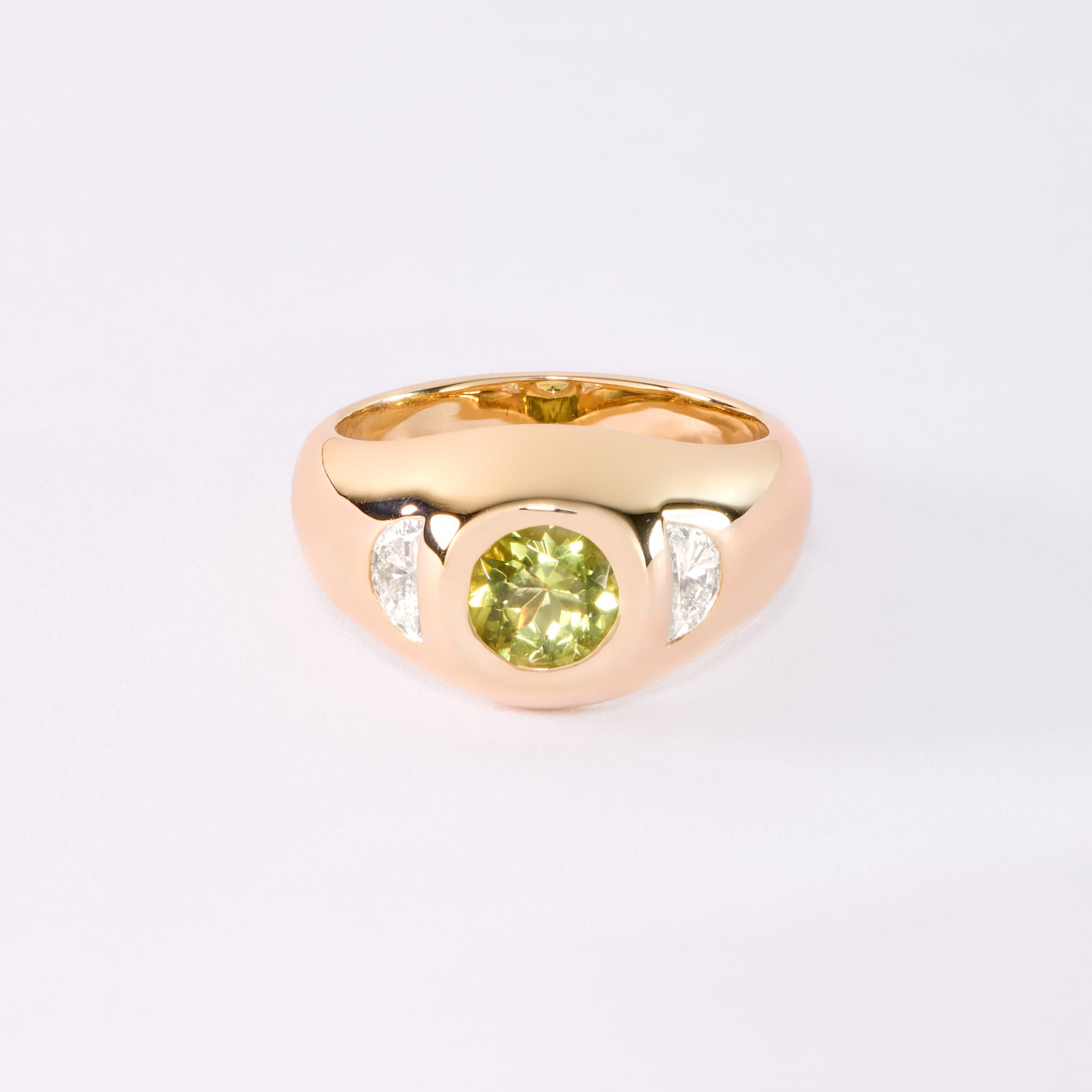 LEONORAH RING - GREEN TOURMALINE AND DIAMOND