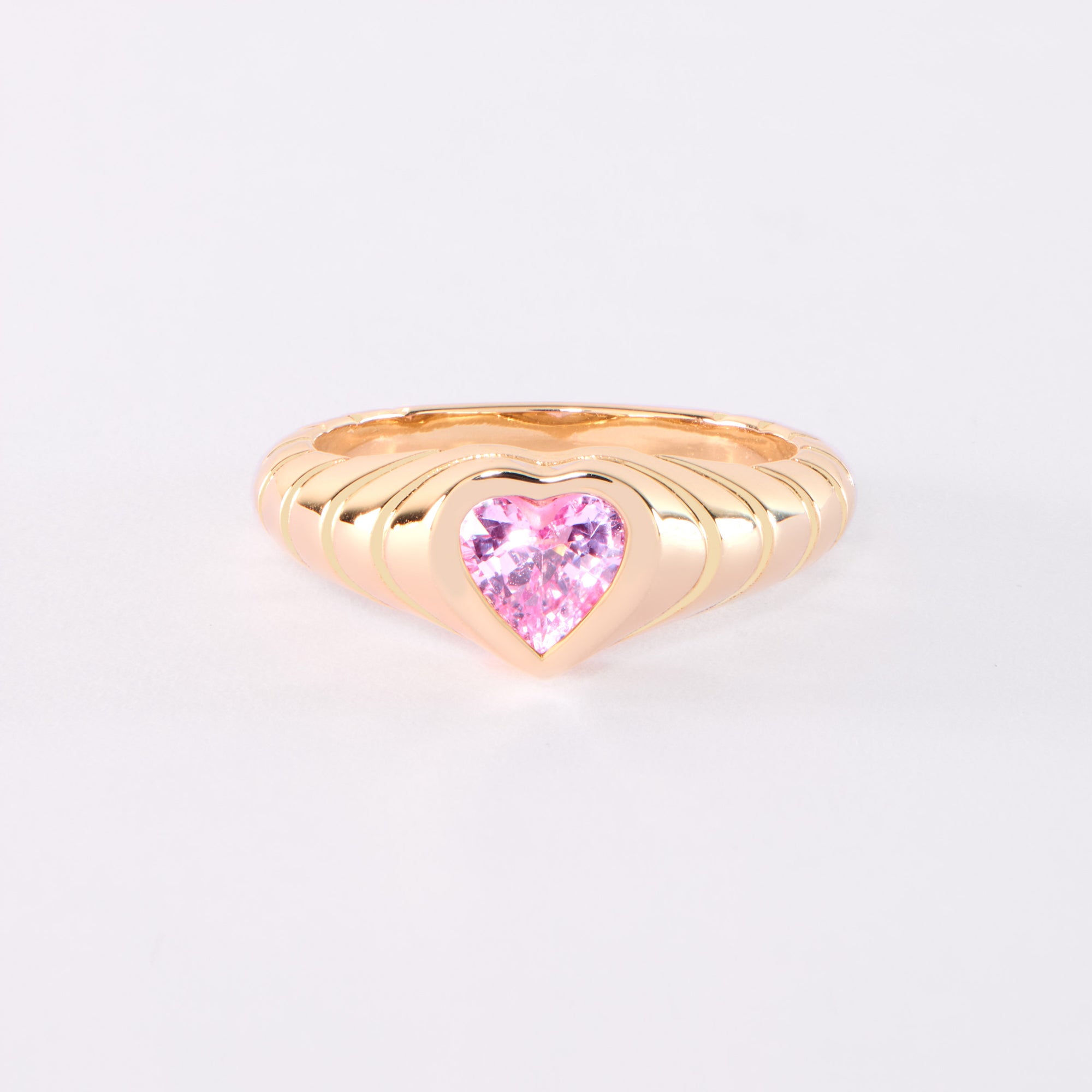 IONA RING - PINK SAPPHIRE HEART
