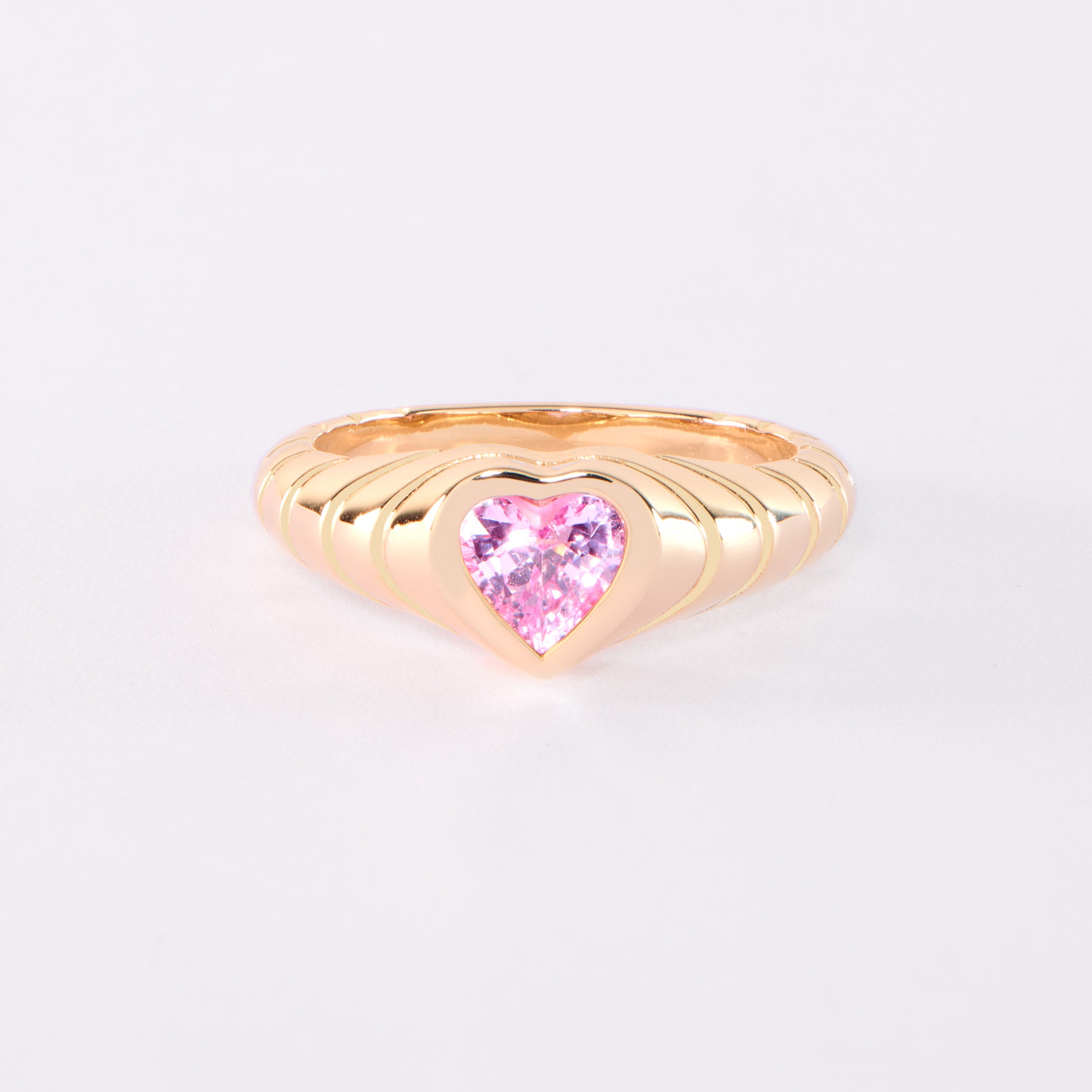 IONA RING - PINK SAPPHIRE HEART