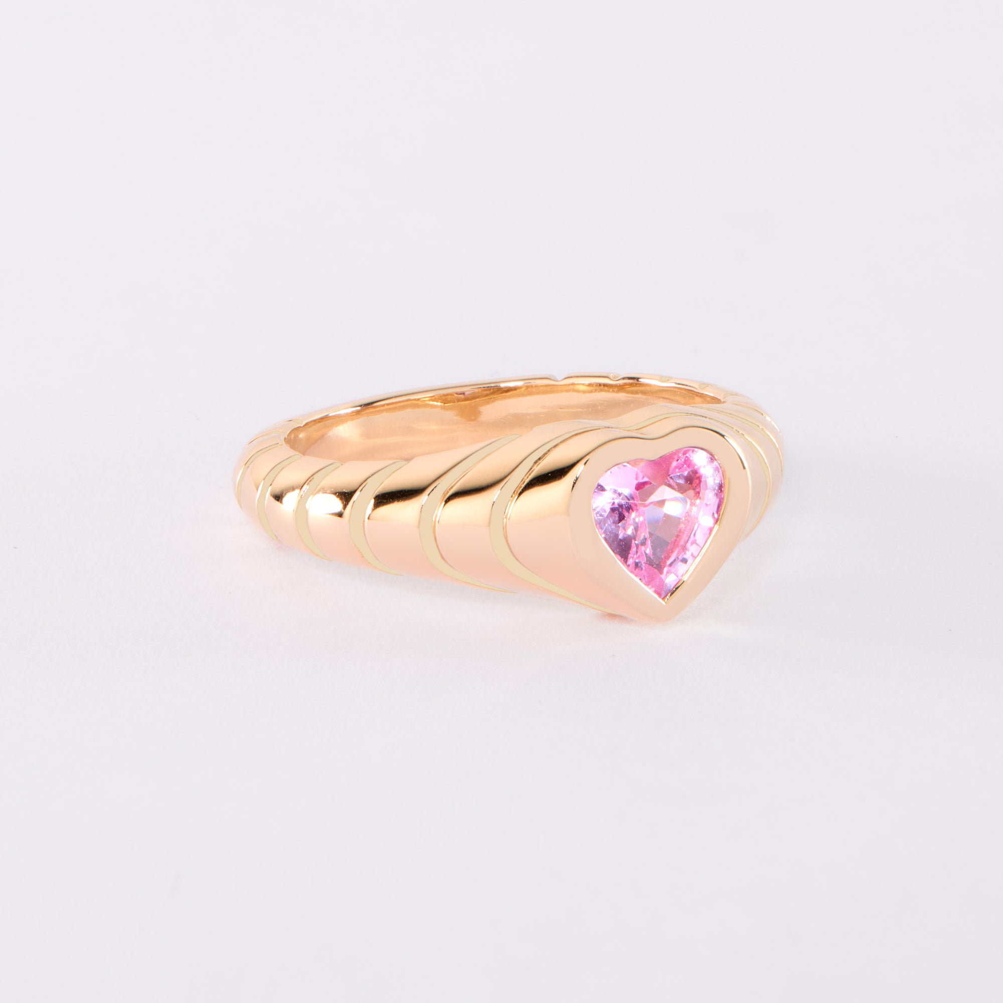 IONA RING - PINK SAPPHIRE HEART