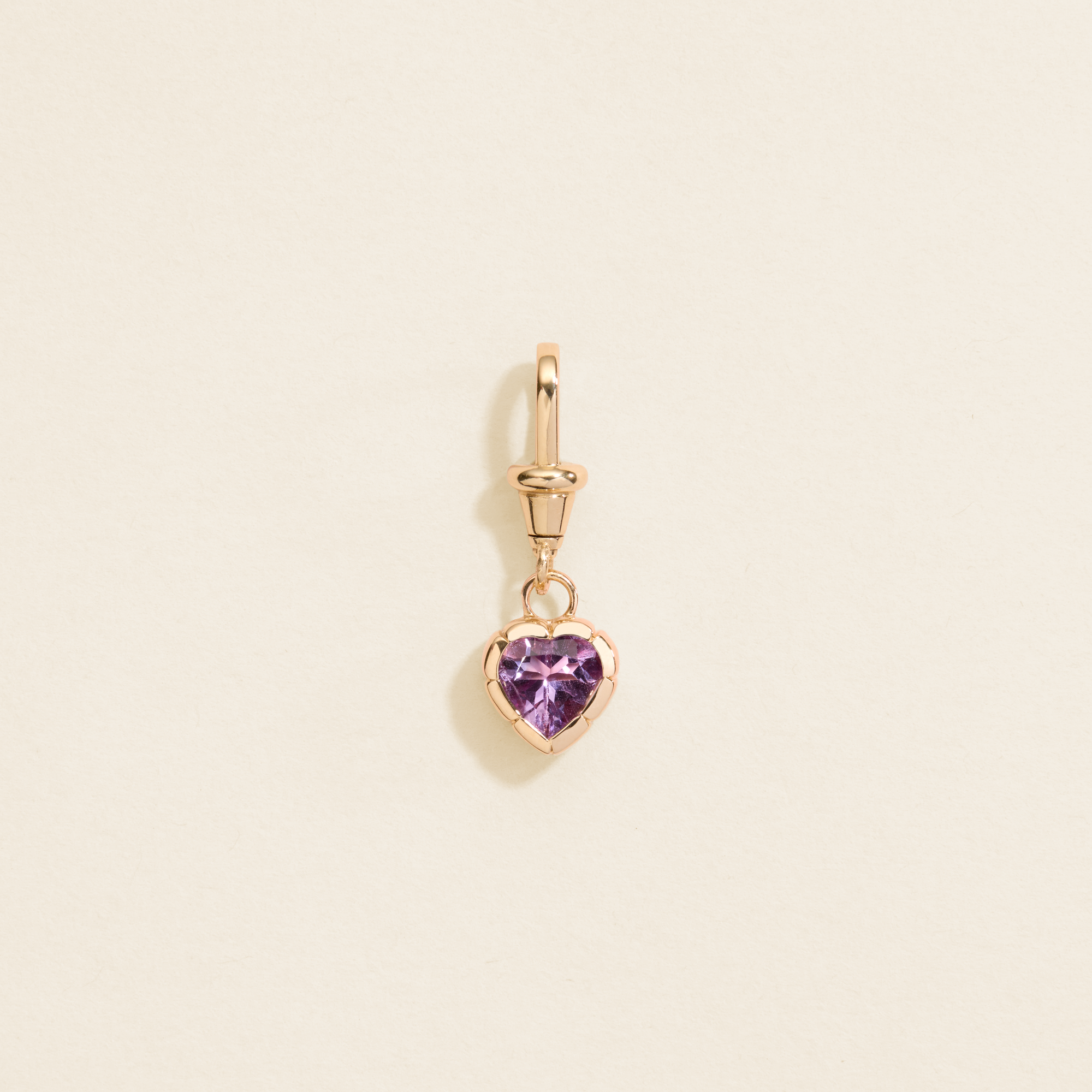 Purple Amethyst Heart Heritage Pendant