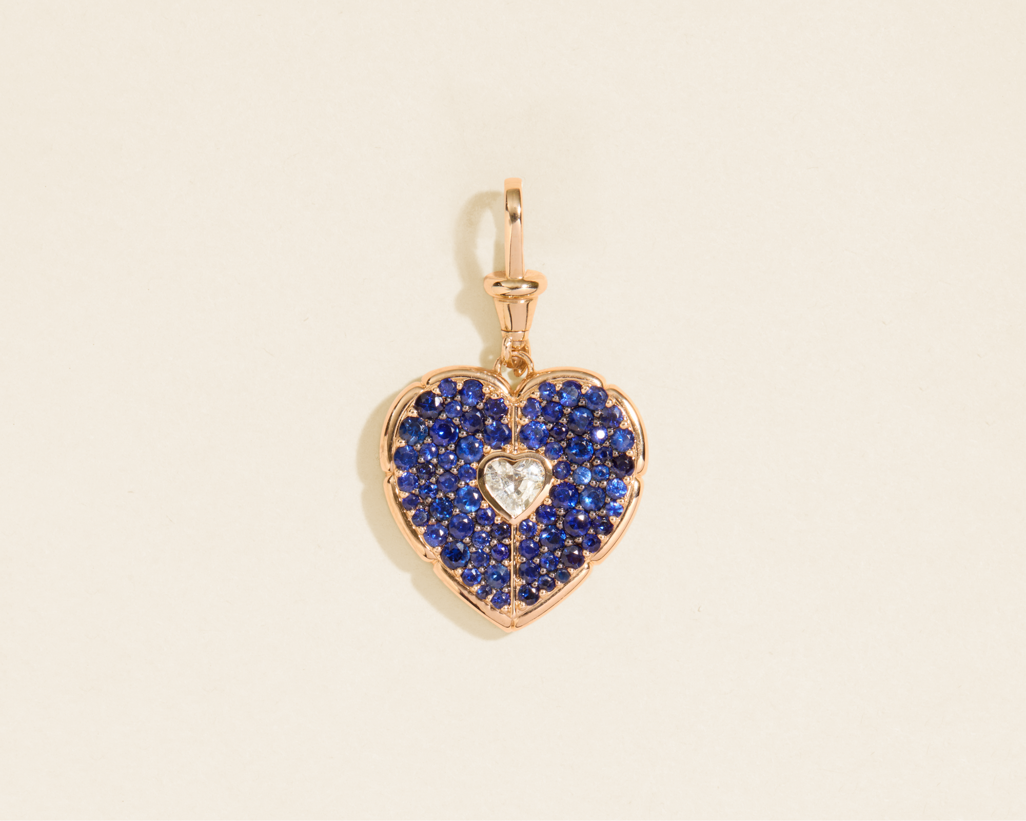 Blue Sapphire "One in Heart" Pendant