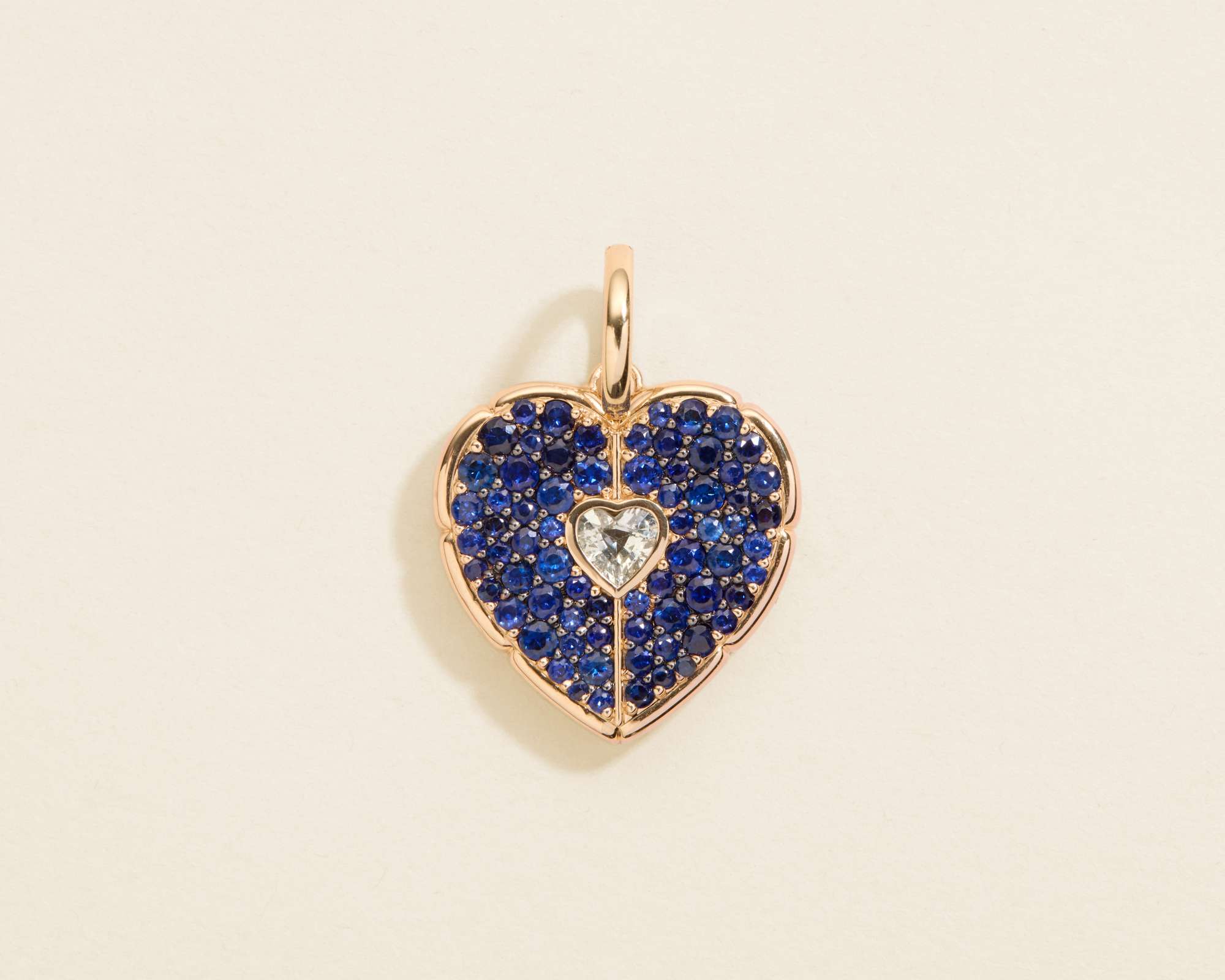 Blue Sapphire "One in Heart" Earring