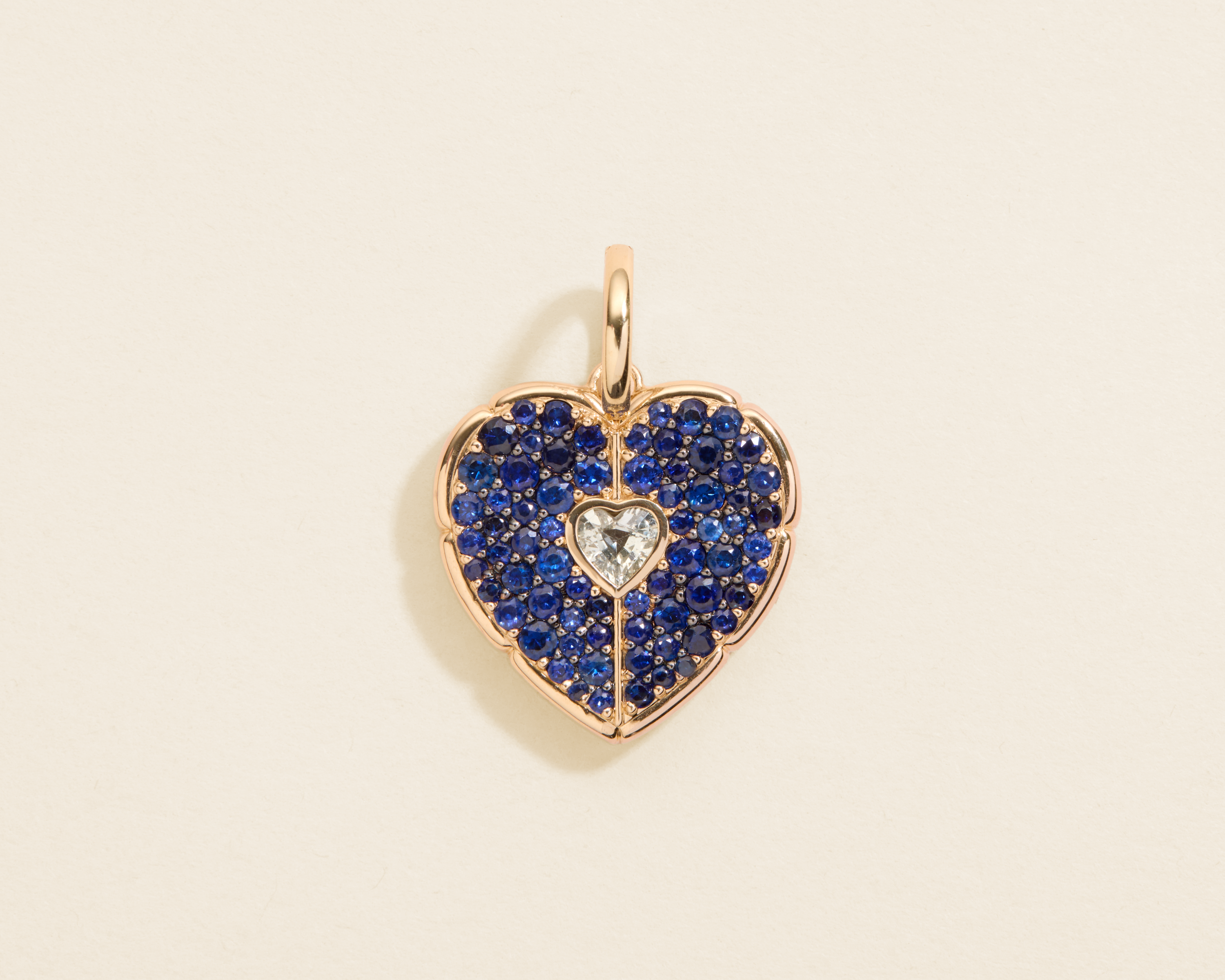 Blue Sapphire "One in Heart" Earring